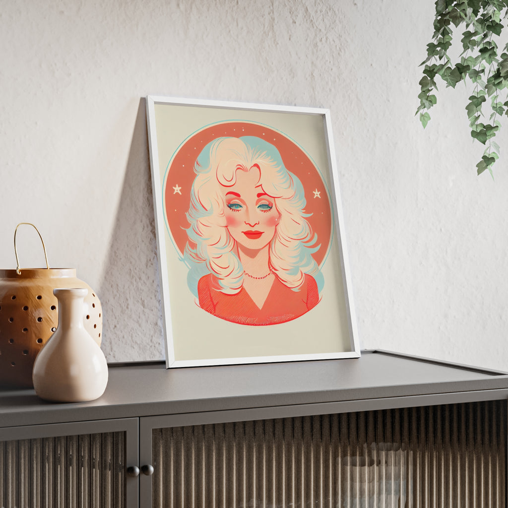 Dolly Parton Print, Retro Wall Decor, Gift for Music Lovers, Home Decoration, Celebrity Poster, Unique Art