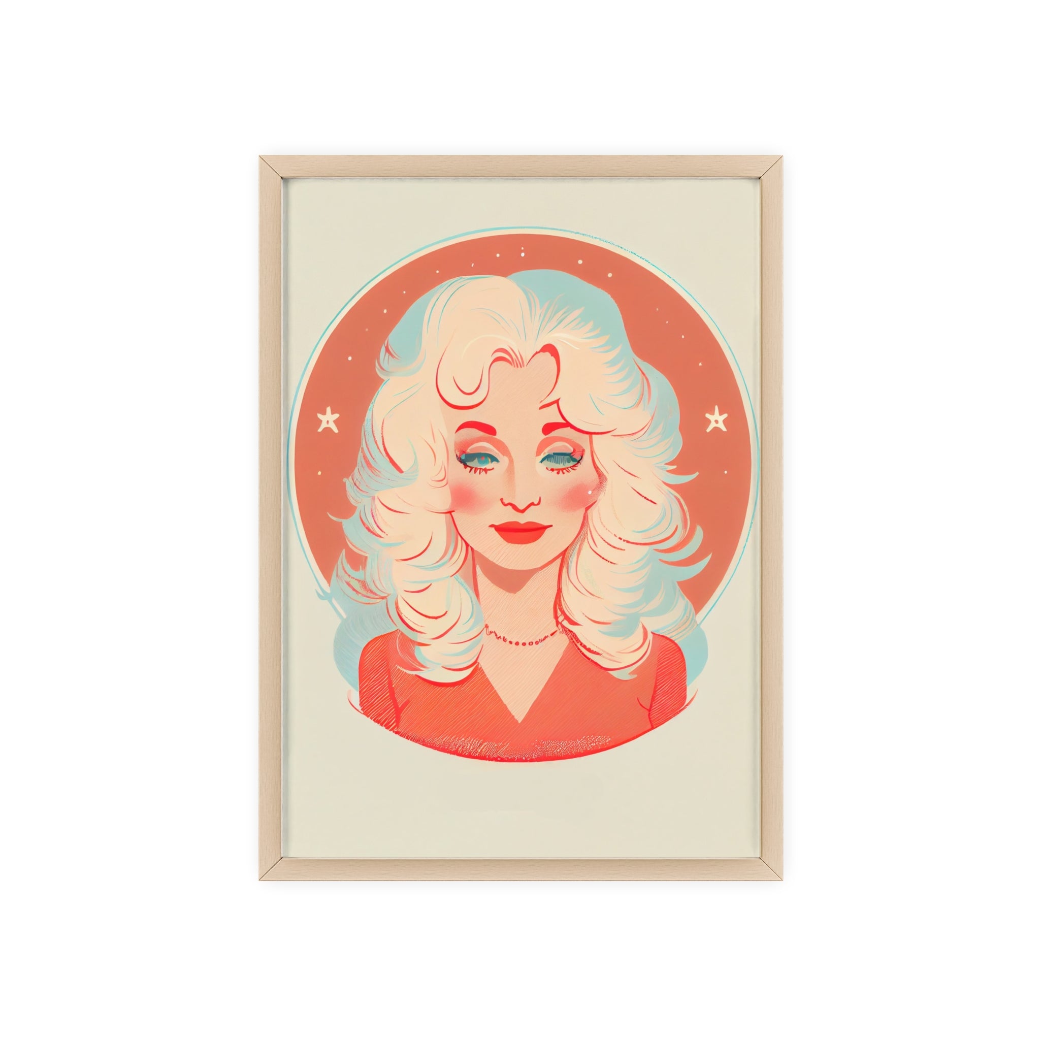 Dolly Parton Print, Retro Wall Decor, Gift for Music Lovers, Home Decoration, Celebrity Poster, Unique Art