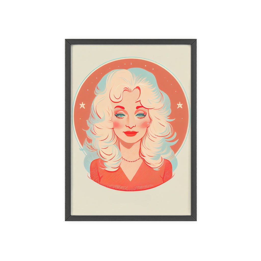 Dolly Parton Print, Retro Wall Decor, Gift for Music Lovers, Home Decoration, Celebrity Poster, Unique Art