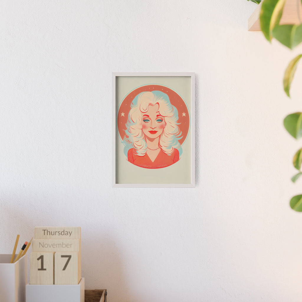 Dolly Parton Print, Retro Wall Decor, Gift for Music Lovers, Home Decoration, Celebrity Poster, Unique Art