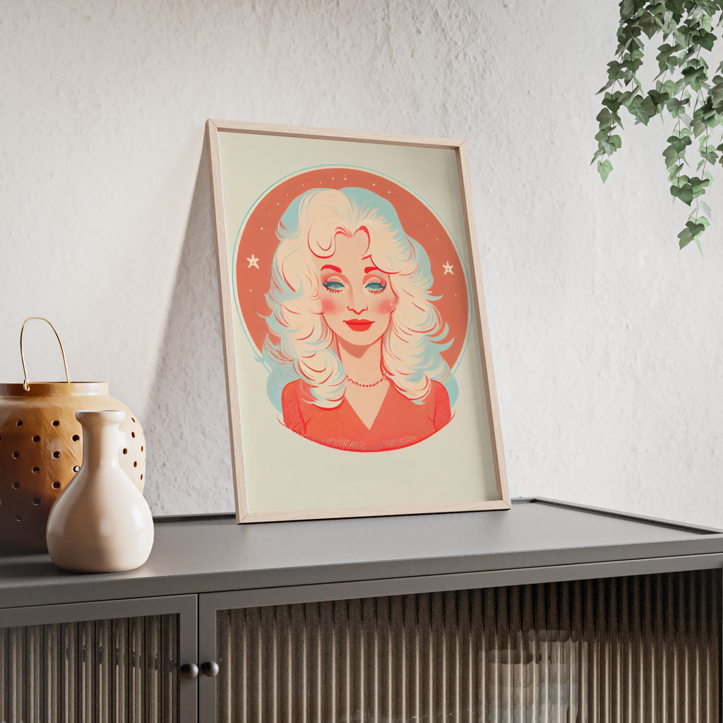 Dolly Parton Print, Retro Wall Decor, Gift for Music Lovers, Home Decoration, Celebrity Poster, Unique Art