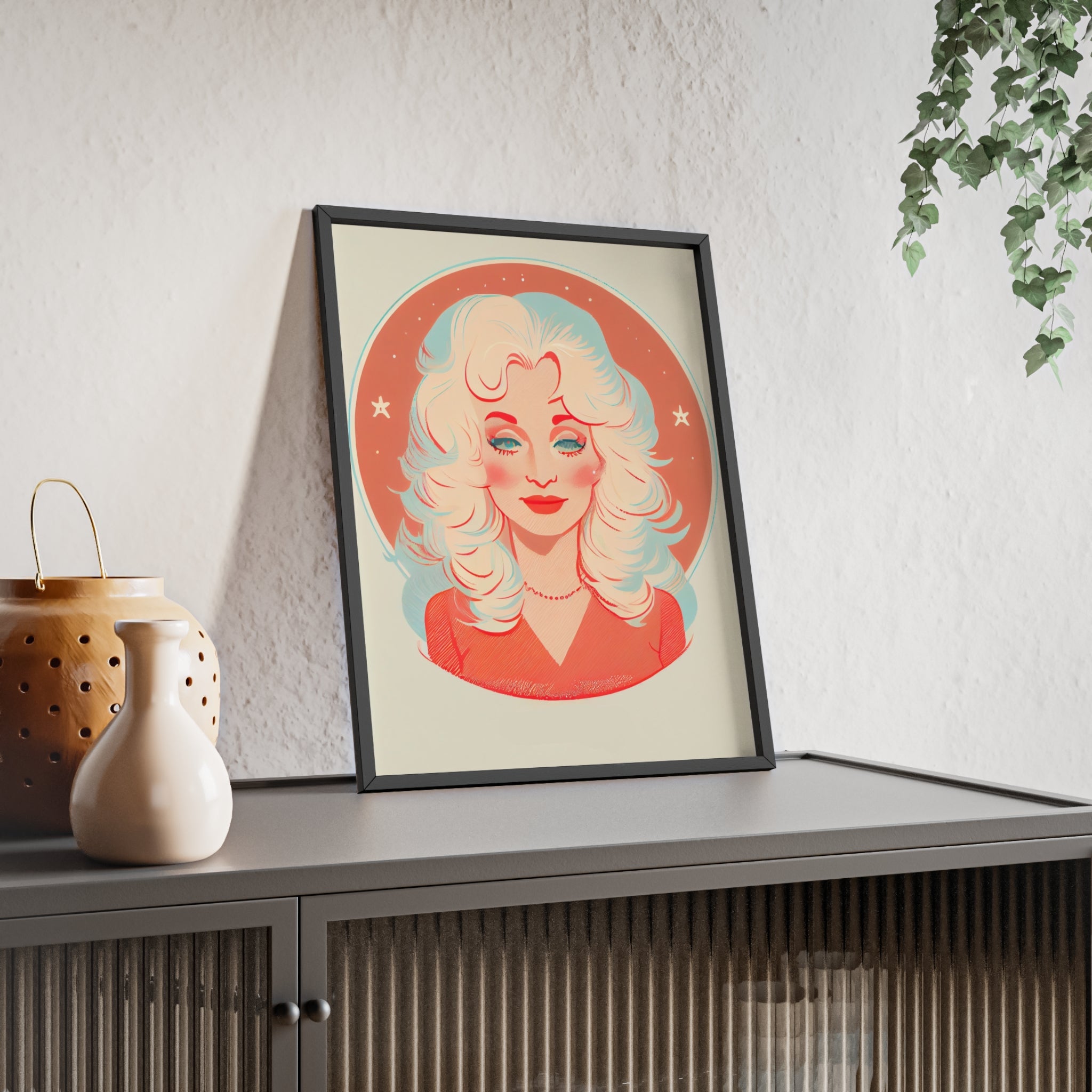 Dolly Parton Print, Retro Wall Decor, Gift for Music Lovers, Home Decoration, Celebrity Poster, Unique Art