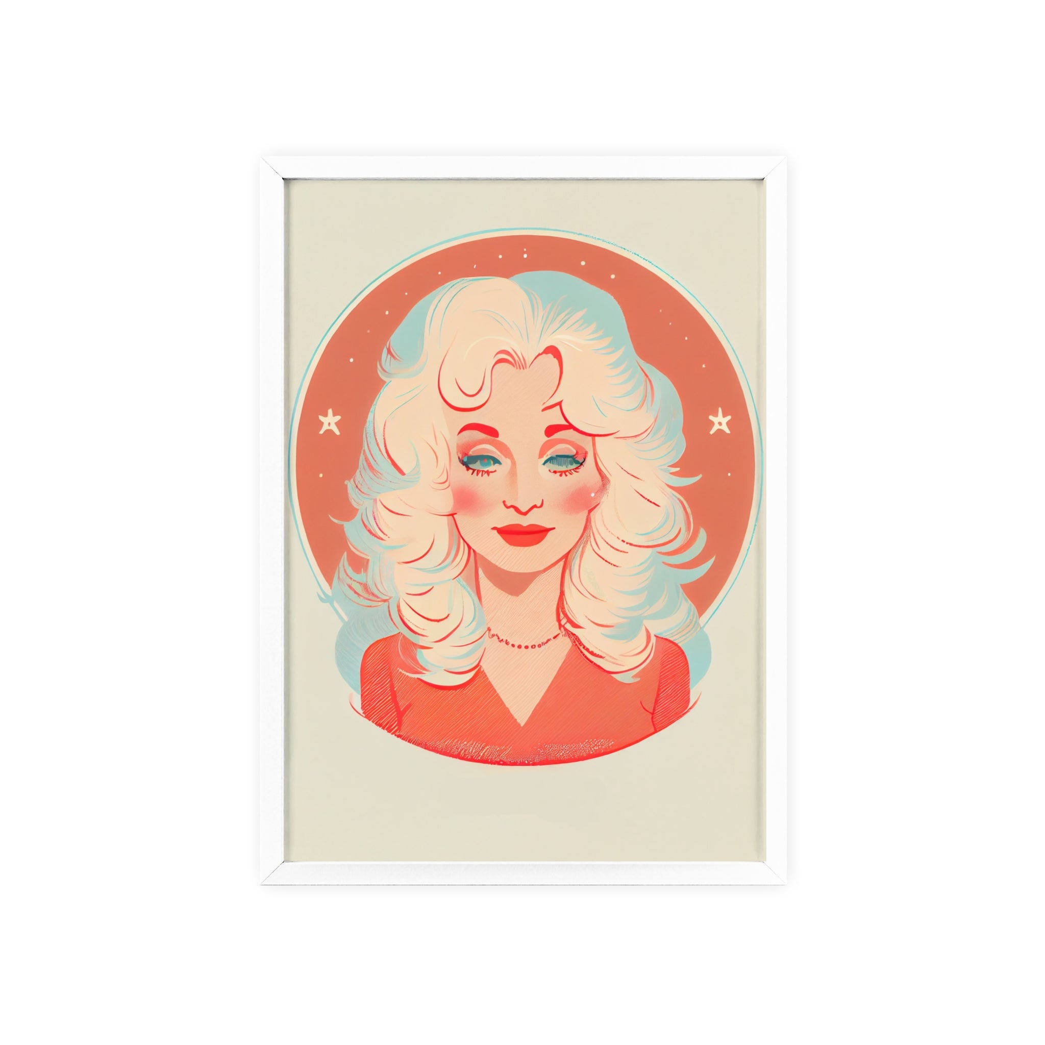Dolly Parton Print, Retro Wall Decor, Gift for Music Lovers, Home Decoration, Celebrity Poster, Unique Art
