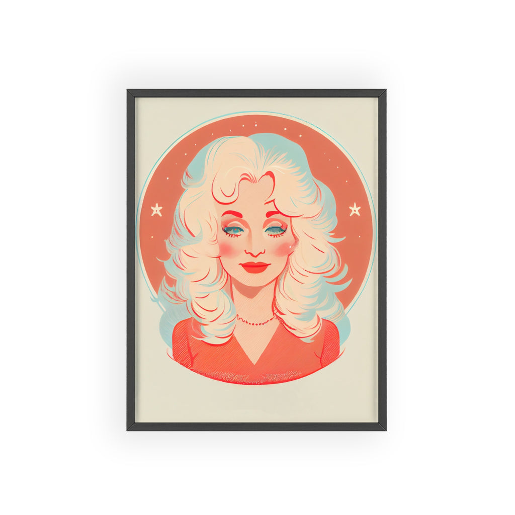 Dolly Parton Print, Retro Wall Decor, Gift for Music Lovers, Home Decoration, Celebrity Poster, Unique Art