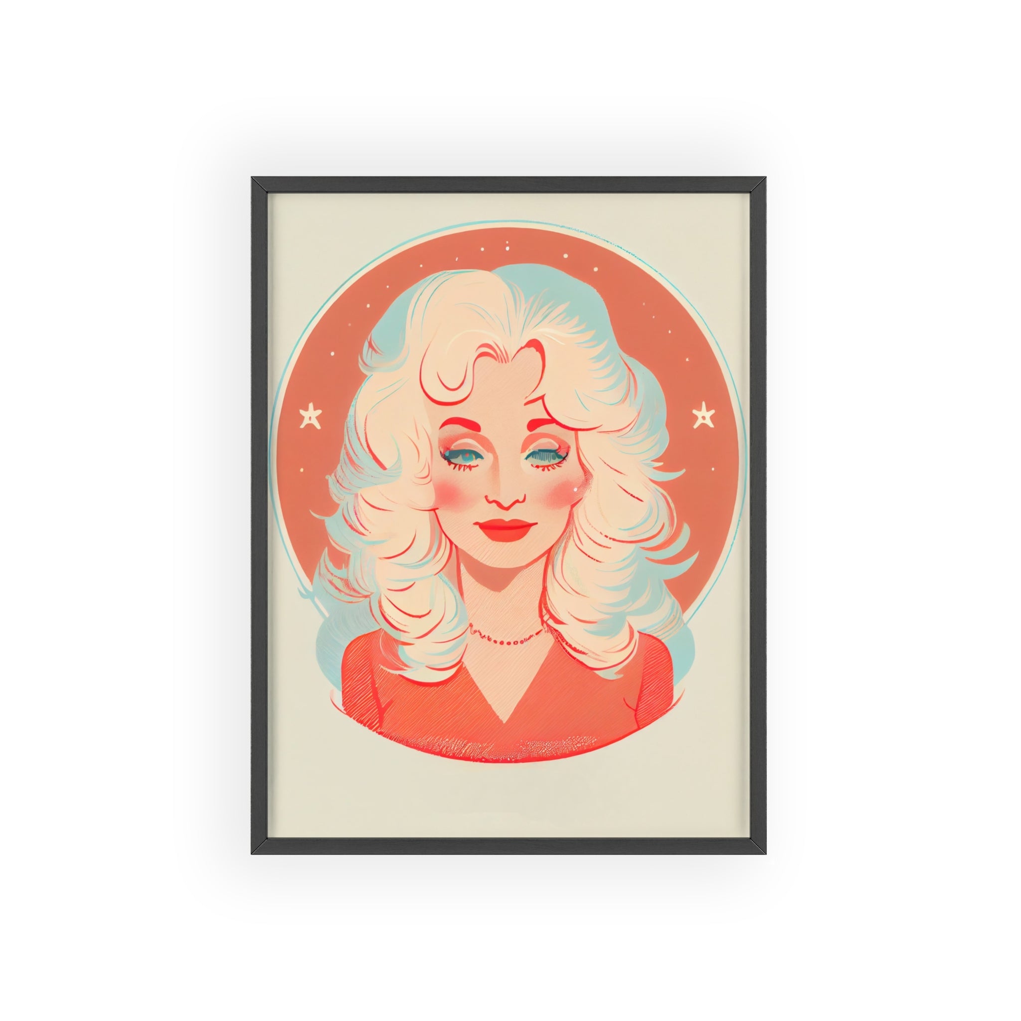 Dolly Parton Print, Retro Wall Decor, Gift for Music Lovers, Home Decoration, Celebrity Poster, Unique Art